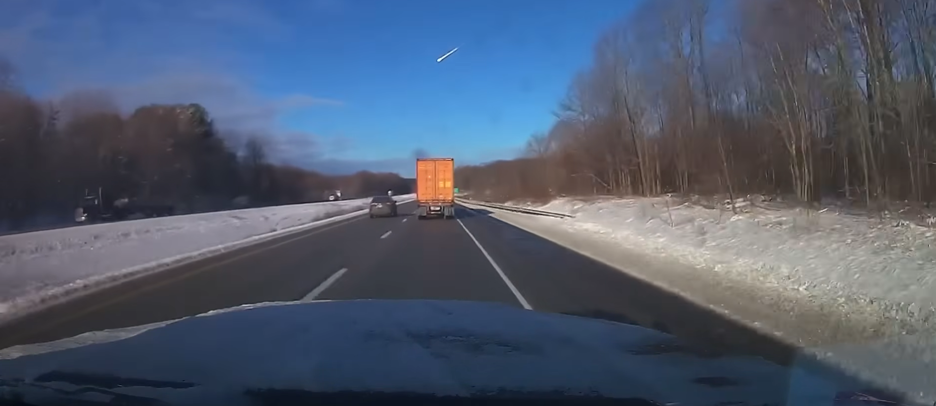 Meteor Captured on Dashcam