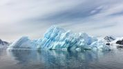 Glacier Floating on Top of Water