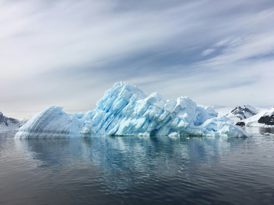 Glacier Floating on Top of Water