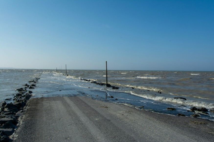 sea level rising on road