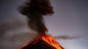 volcano erupting