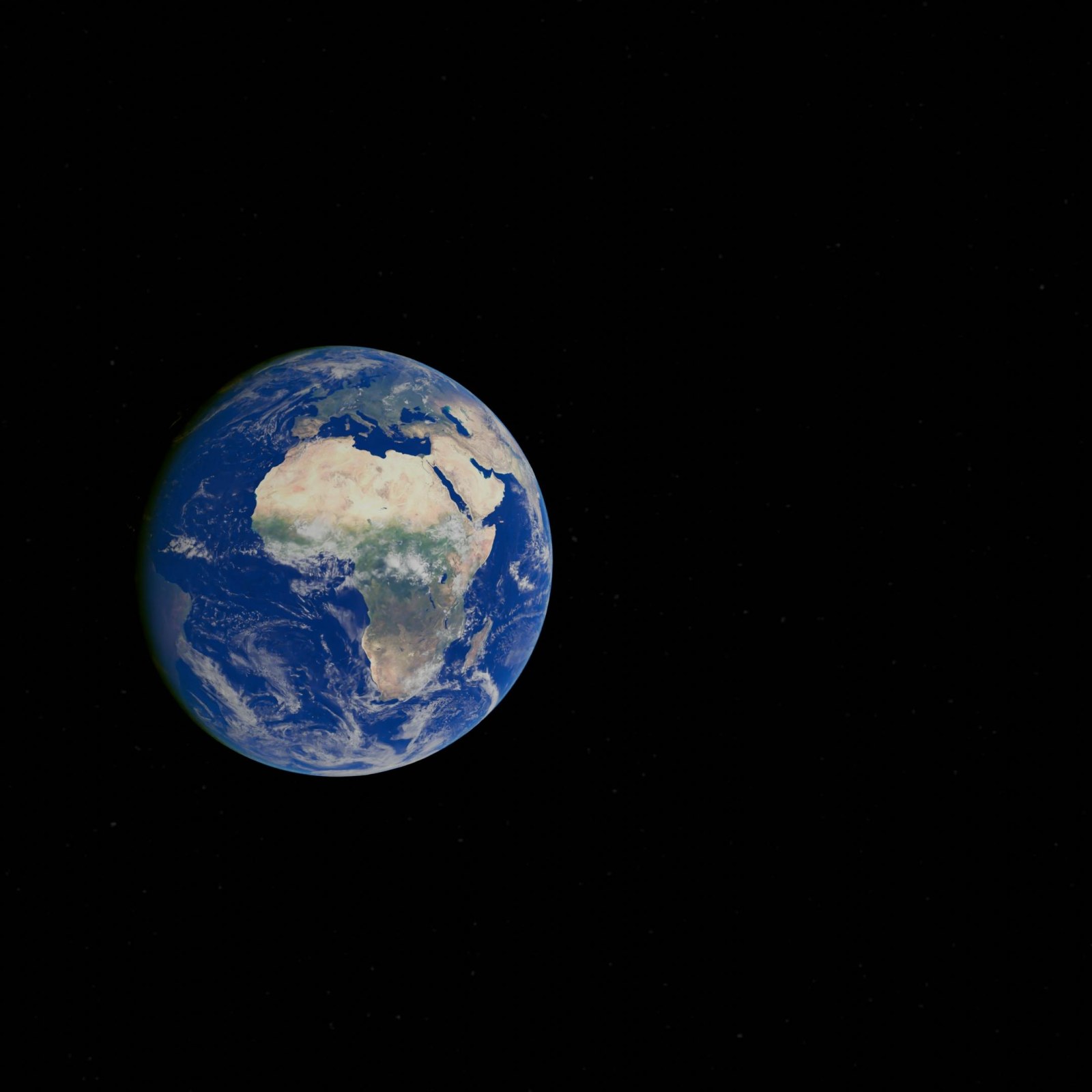moon and earth