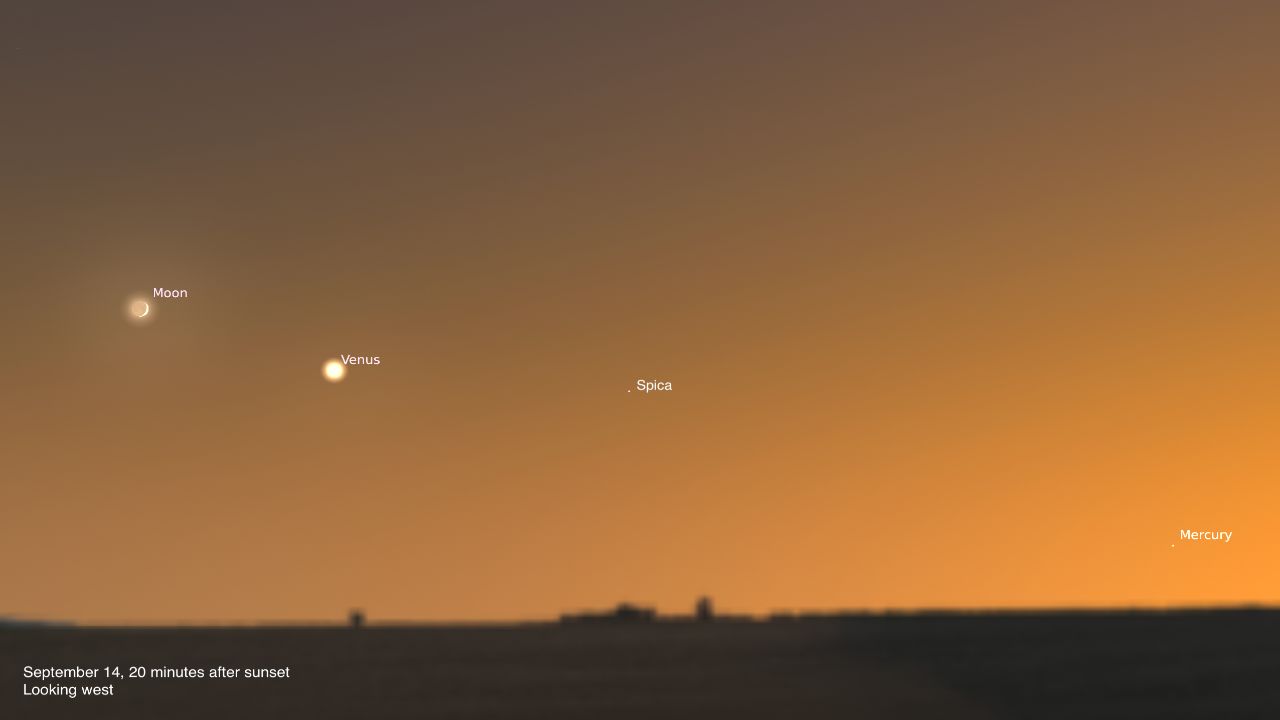 Venus Hits Peak Evening Brilliance Sept. 18, Followed by Moon Night, the Fall Equinox and the Harvest Moon