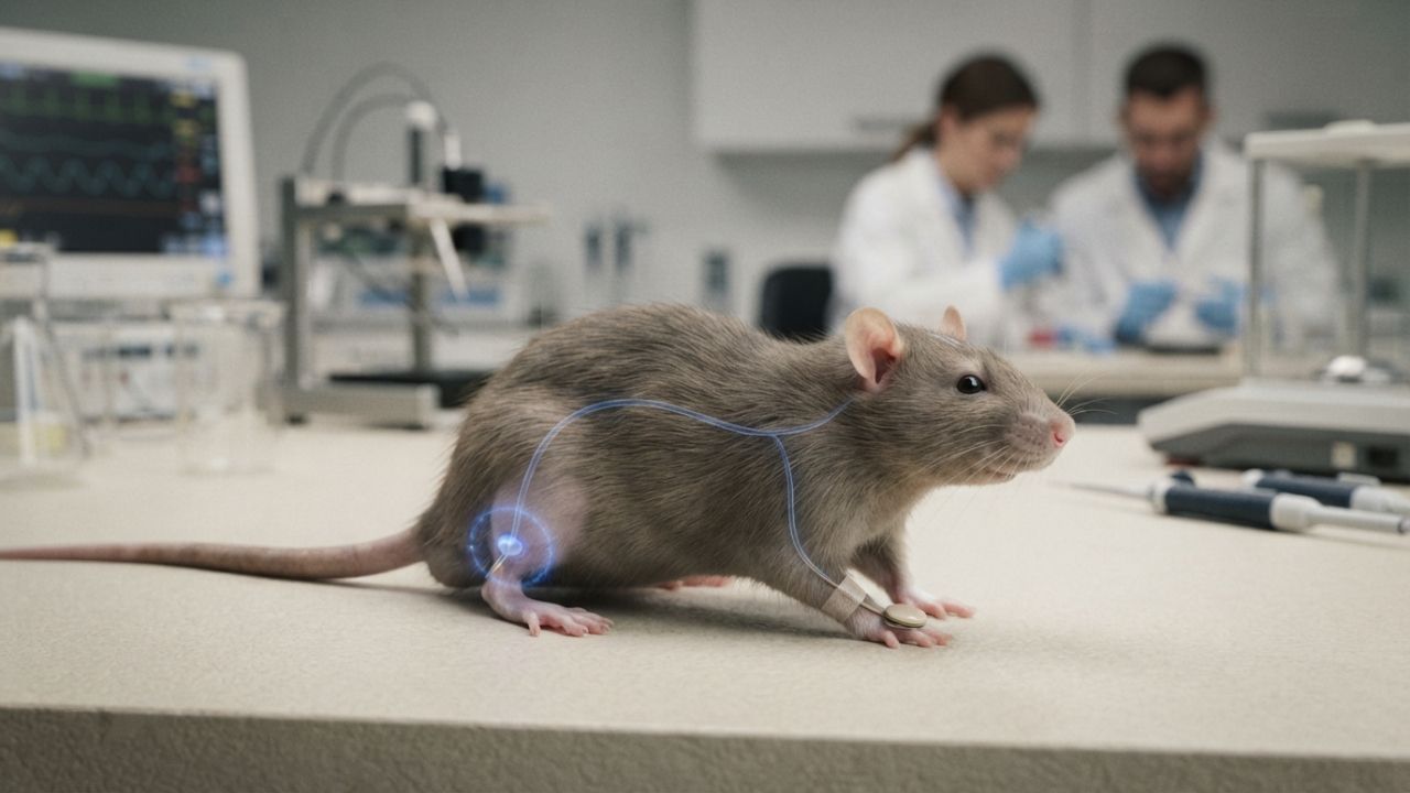 Tiny Injectable Implants Use the Body as a Network, Making Rats Move a Leg on Cue