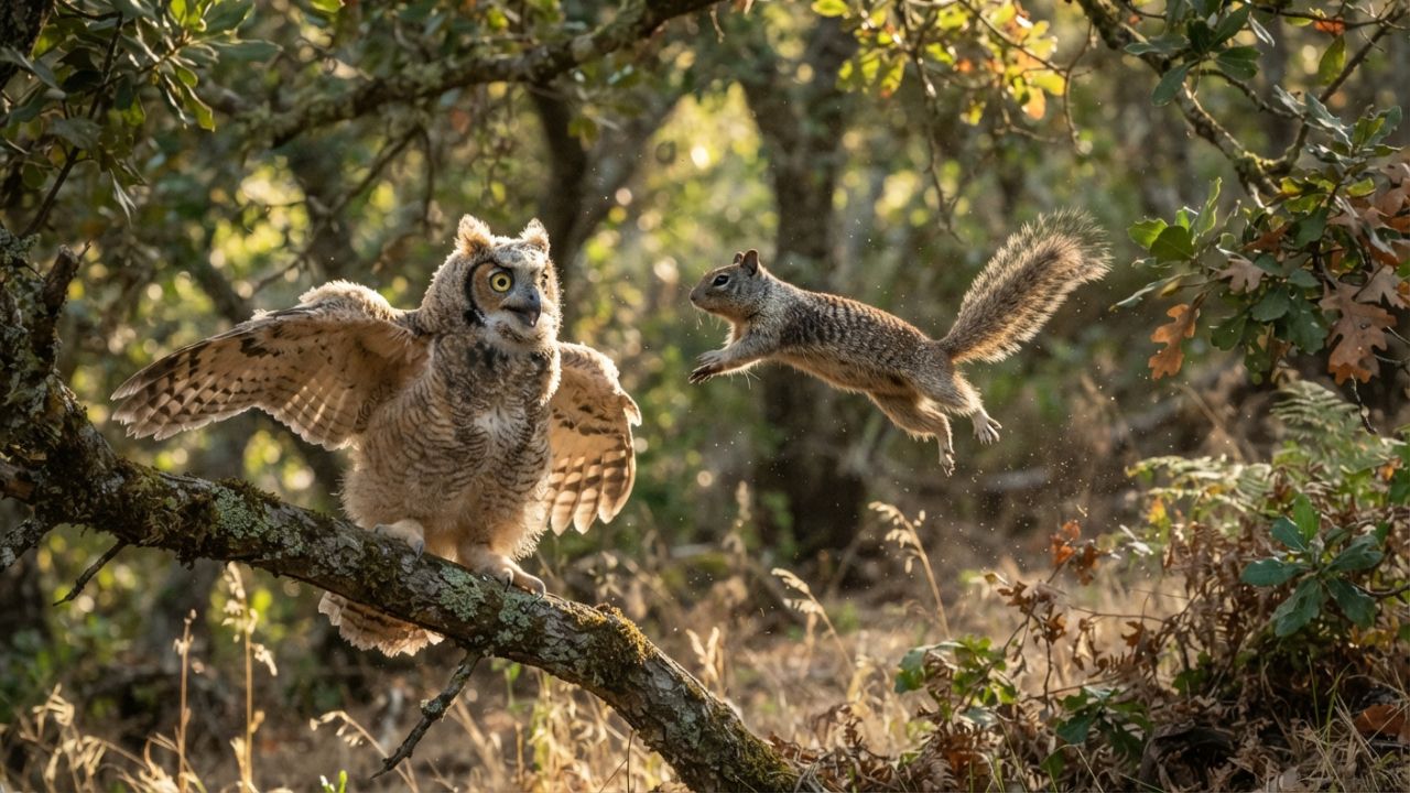Comedy Wildlife Awards 2026 Finalists Feature a Squirrel Tackling an Owl, a Rude Orangutan and an Angry Bird