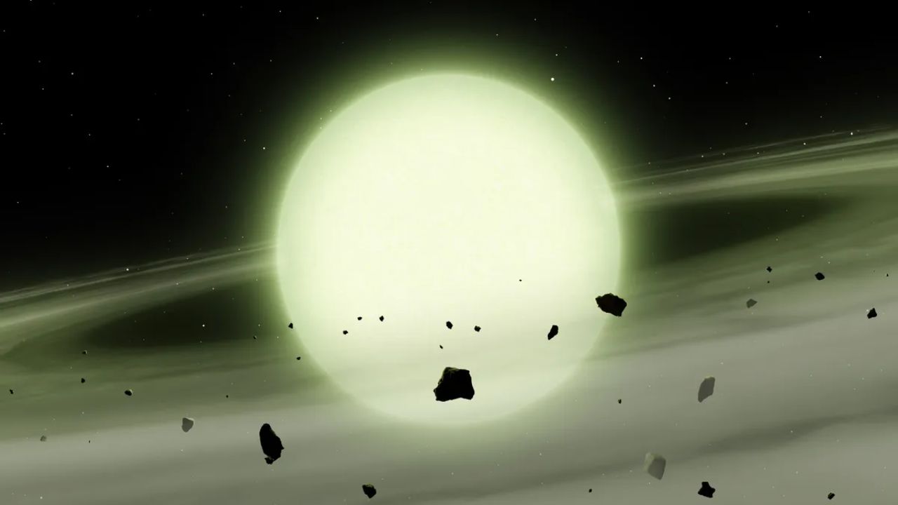 Astronomers Identify the First Known Green Star, a Dead White Dwarf Tinted by Debris From Its Own Planetary System