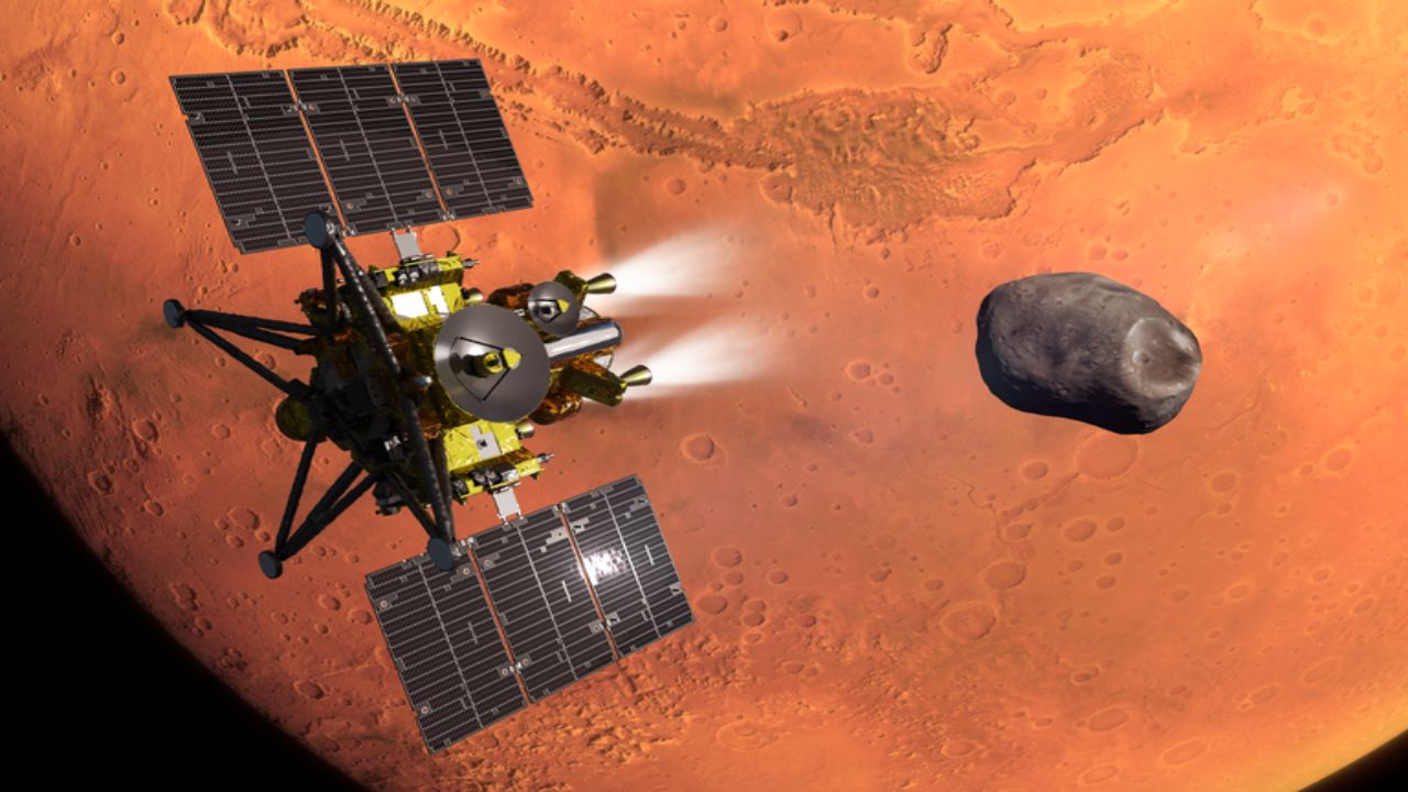 Japan's MMX Mission Will Use Bursts of Nitrogen Gas to Grab Soil From Phobos and Test How Mars Got Its Moons