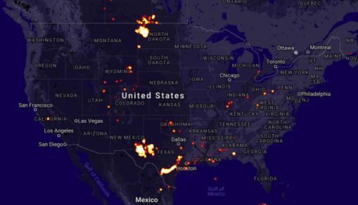 Nature World News - SkyTruth Flaring Map