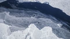 Sea ice is seen from NASA's Operation IceBridge research aircraft in the Antarctic Peninsula region