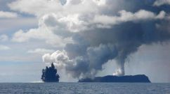 Underwater volcanic eruption