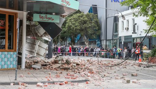 Aftermath of an earthquake