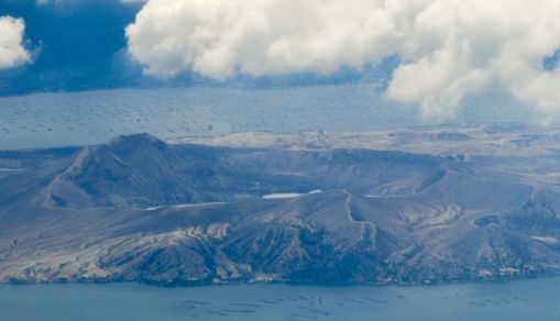Taal volcano crater.