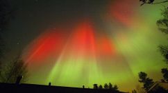 The magnetic solar storm arranged a colorful show