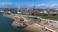 Sea Defences Are Enhanced Along Southsea Front