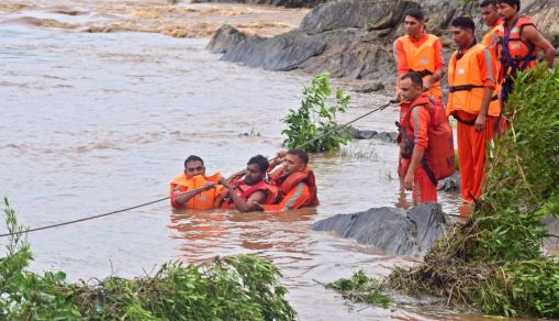 Heavy monsoon rains in Jabalpur