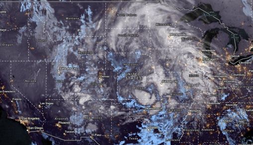 NOAA NESDIS Satellite View as of November 20, 2023
